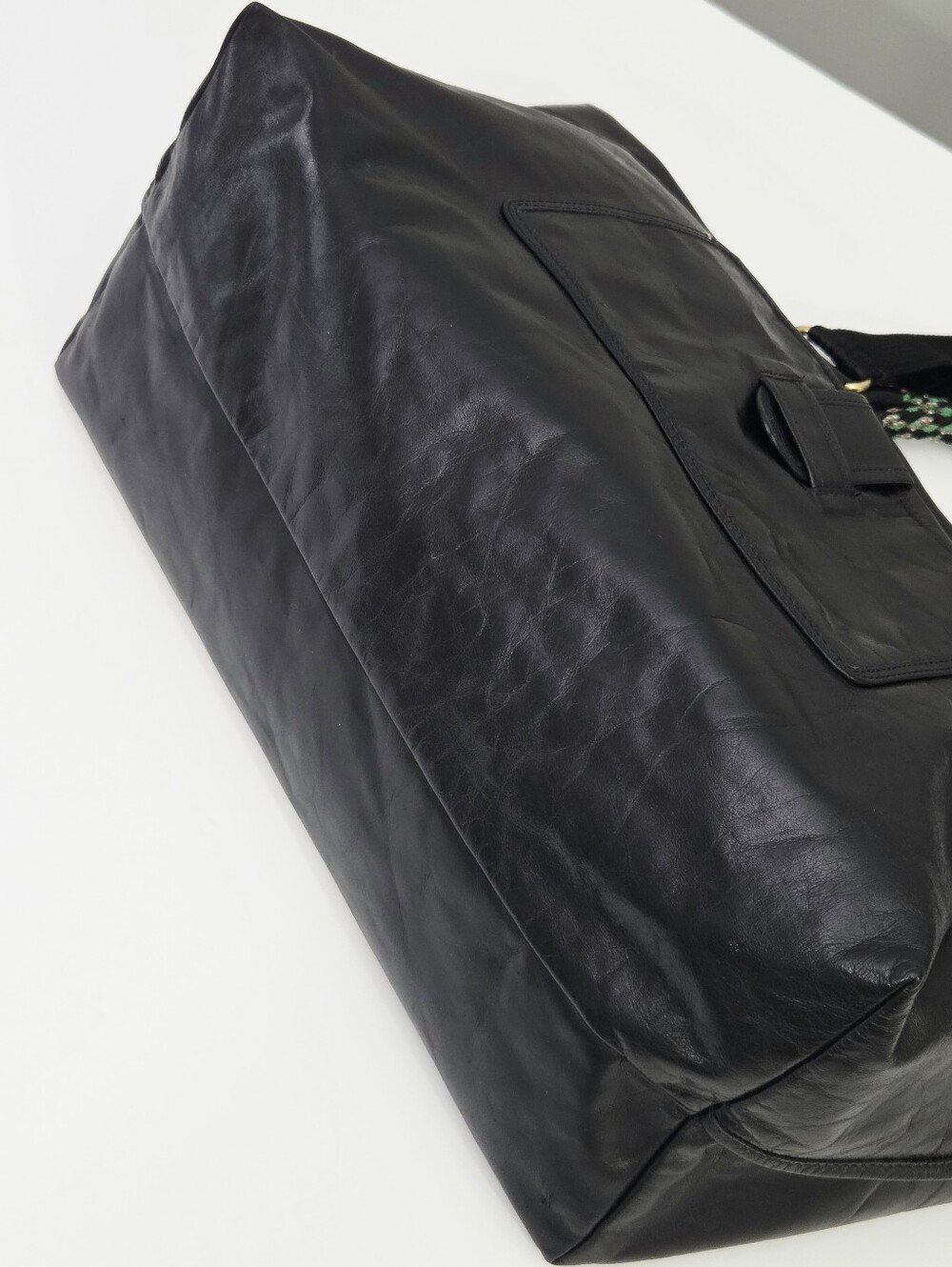 EXCELLENT CLARE V GRANDE BATEAU TOTE BAG - BLACK - Picture 9 of 9